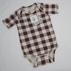 Kate Quinn Bamboo Bodysuit Purple Checkered size 12-18 months NWT